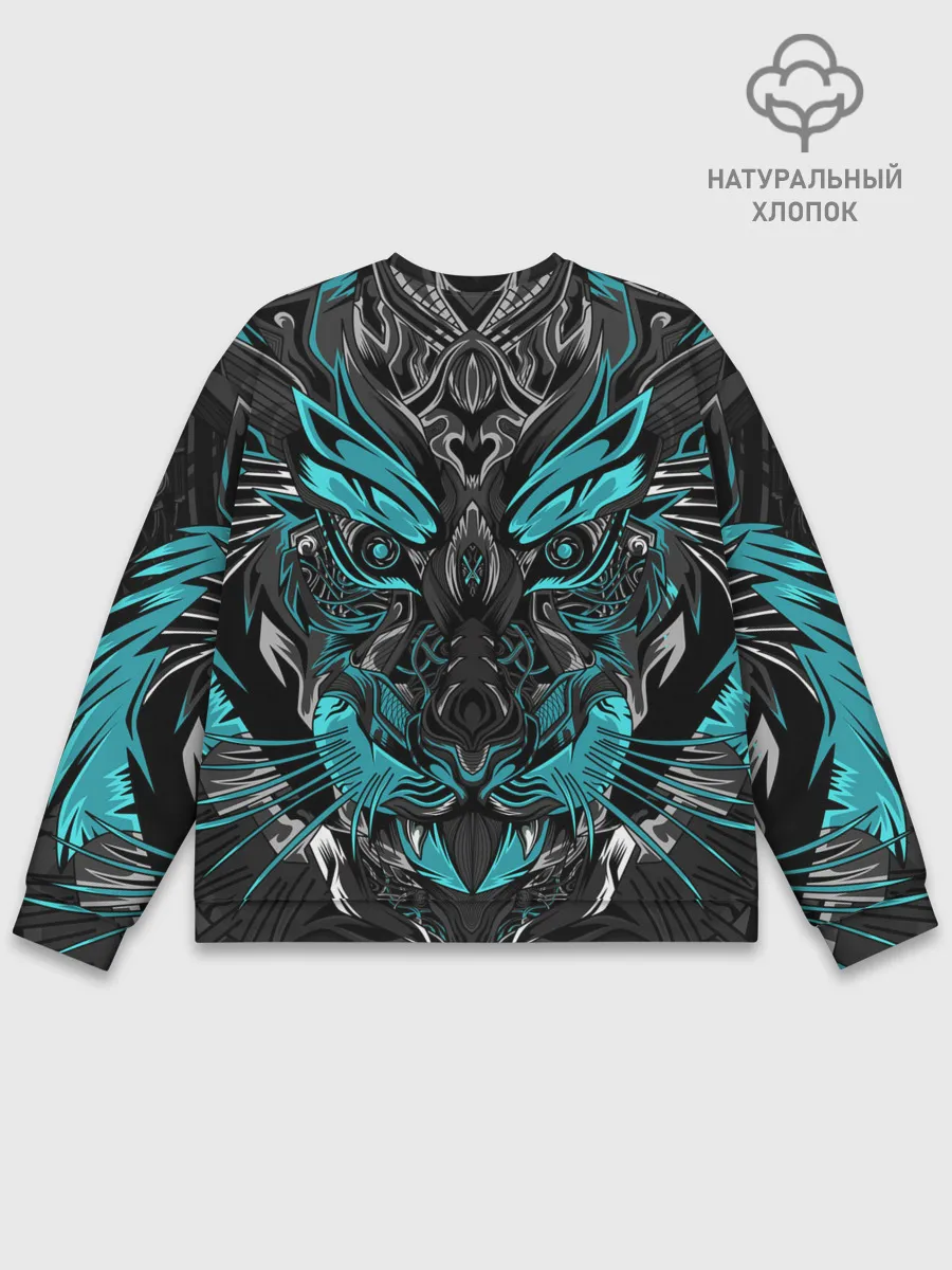 Мужской свитшот базовый / Абстракция тигр