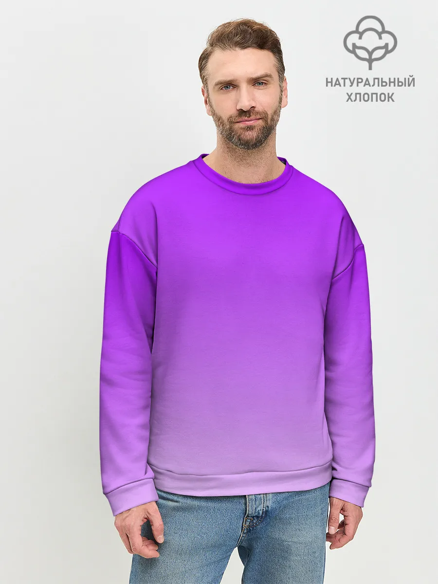 Мужской свитшот базовый / Фиолетовый космос