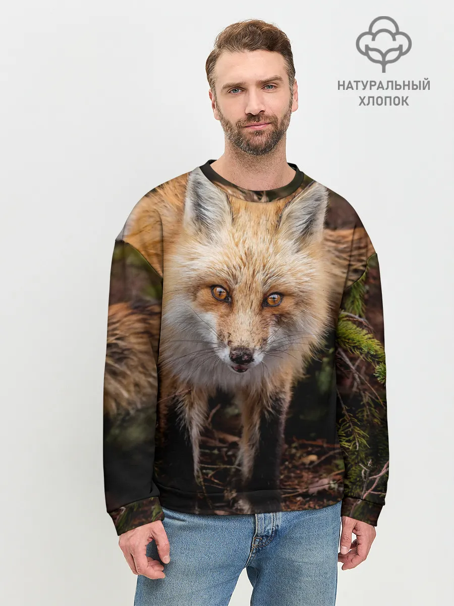Мужской свитшот базовый / Лиса