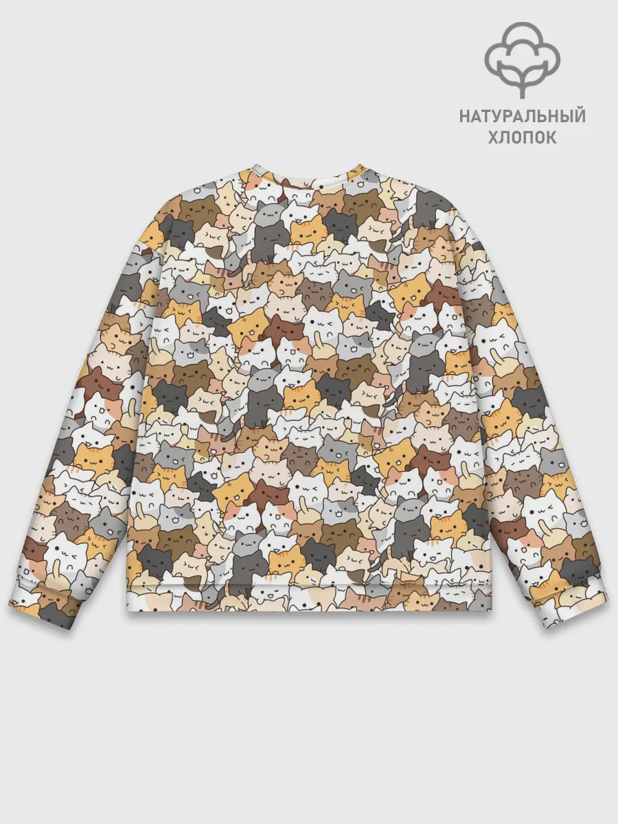 Мужской свитшот базовый / Котики муркотики