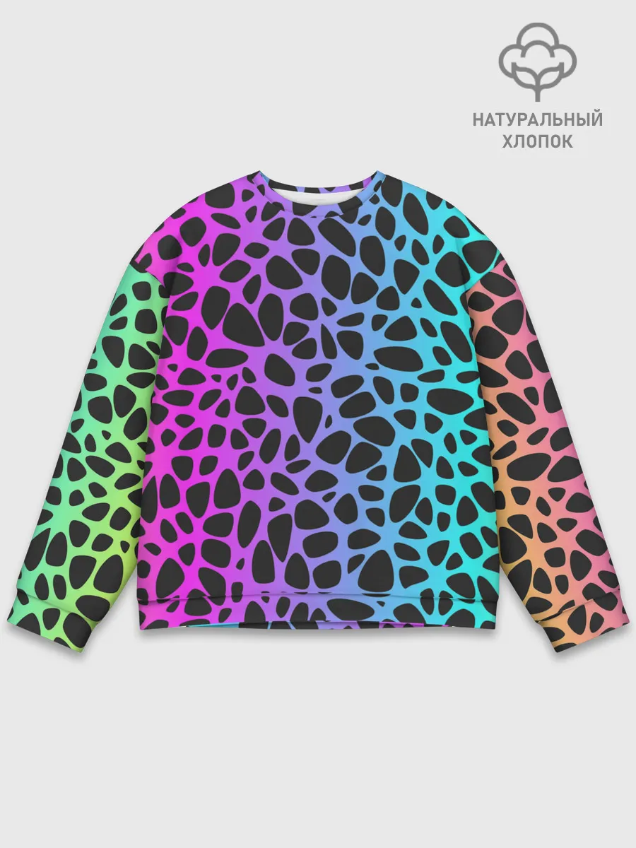 Мужской свитшот базовый / Неоновый градиент