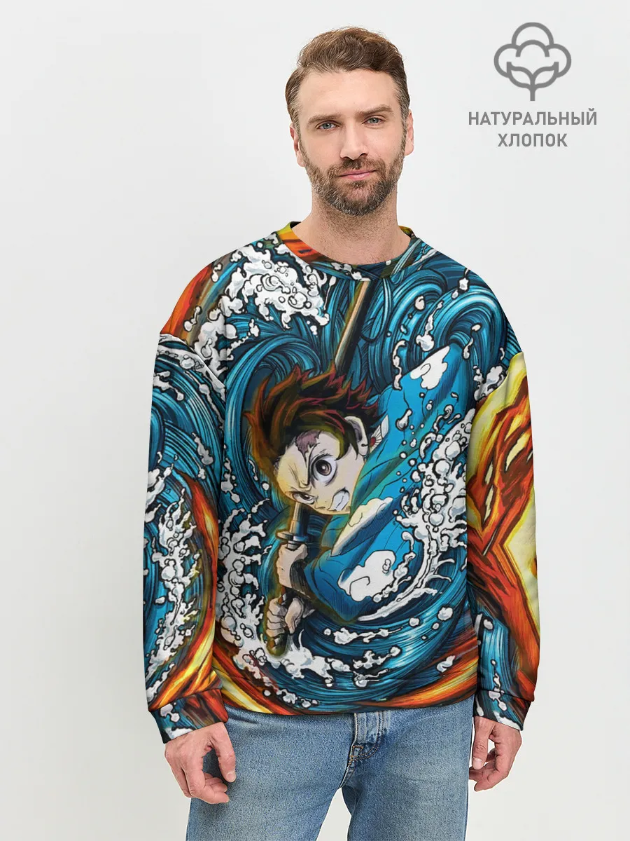 Мужской свитшот базовый / Танджиро Камадо Клинок демонов