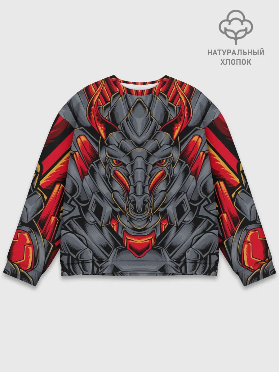Мужской свитшот базовый / Механический дракон