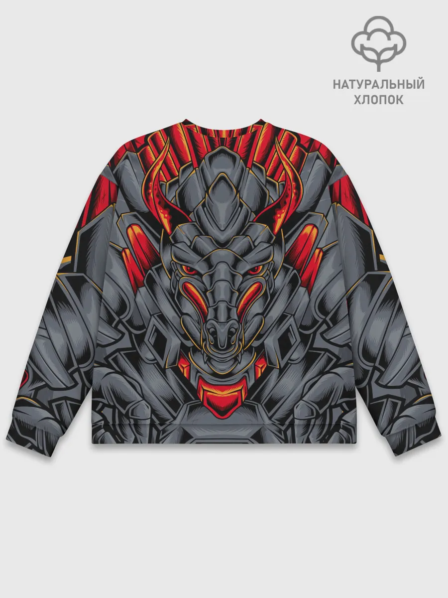 Мужской свитшот базовый / Механический дракон