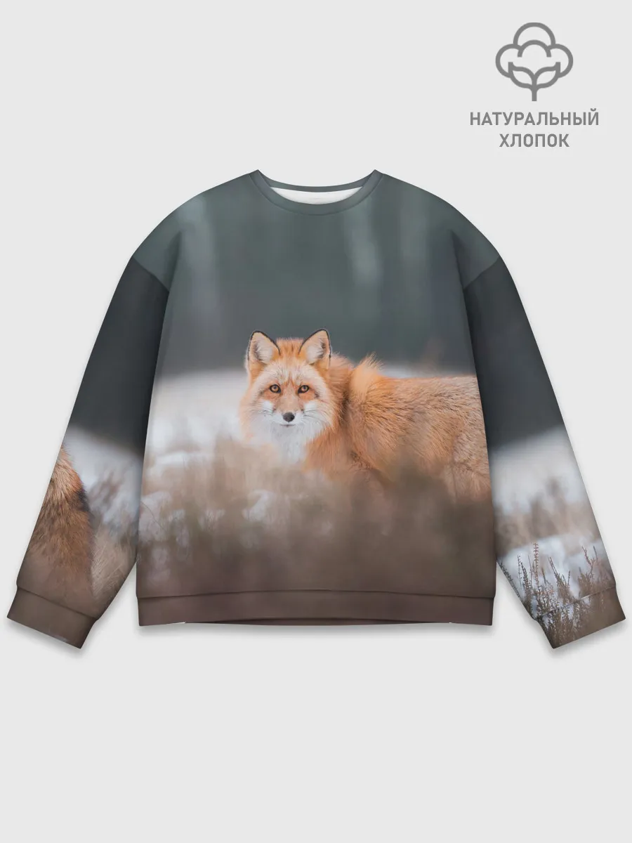 Мужской свитшот базовый / Лиса