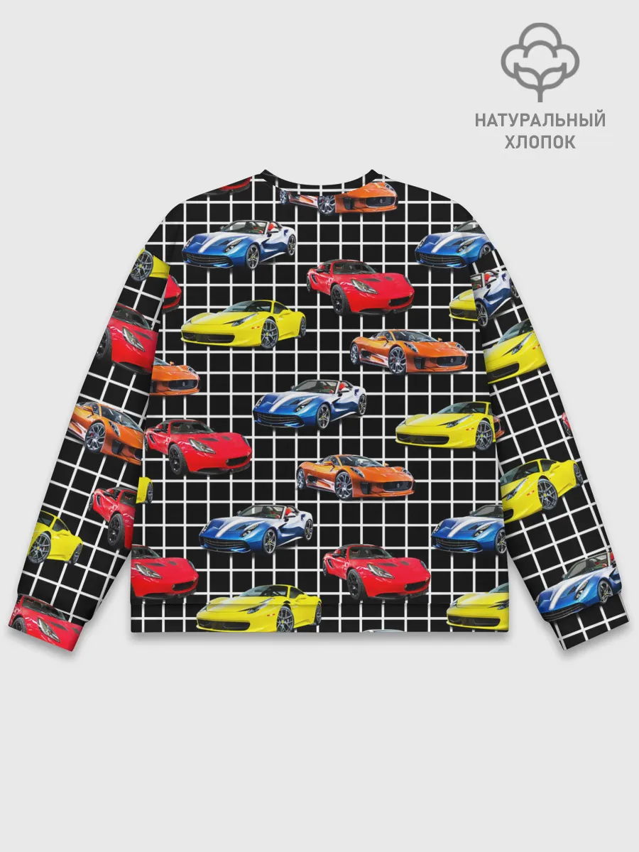 Мужской свитшот базовый / Гоночные тачки