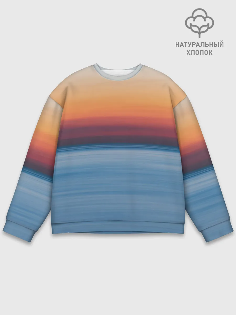 Мужской свитшот базовый / Рассвет на берегу