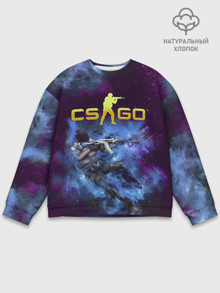 Мужской свитшот базовый / CS GO Blue smoke