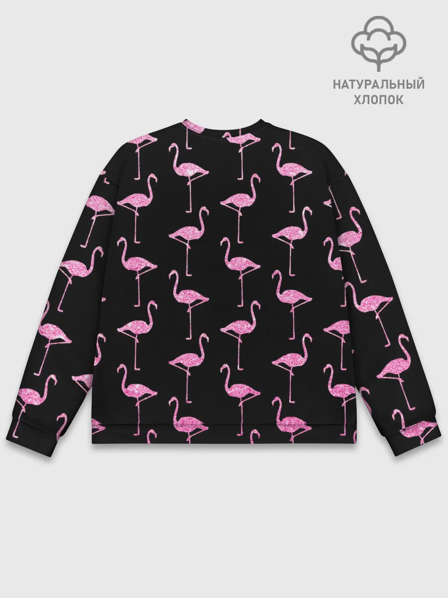 Мужской свитшот базовый / Фламинго | Чёрная