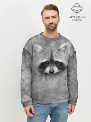 Мужской свитшот базовый / Енот