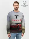 Мужской свитшот базовый / Tesla Roadster