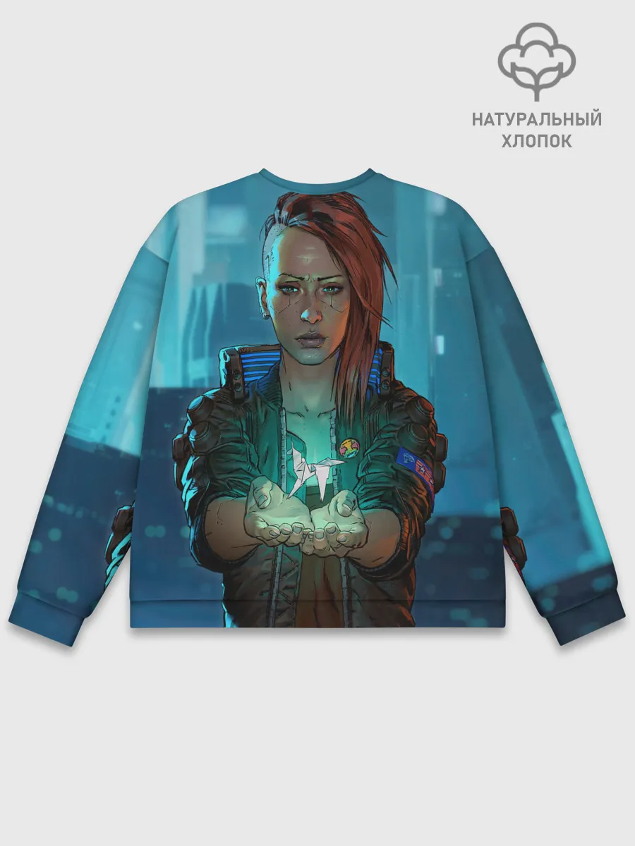 Мужской свитшот базовый / cuberpunk 2077 melisa