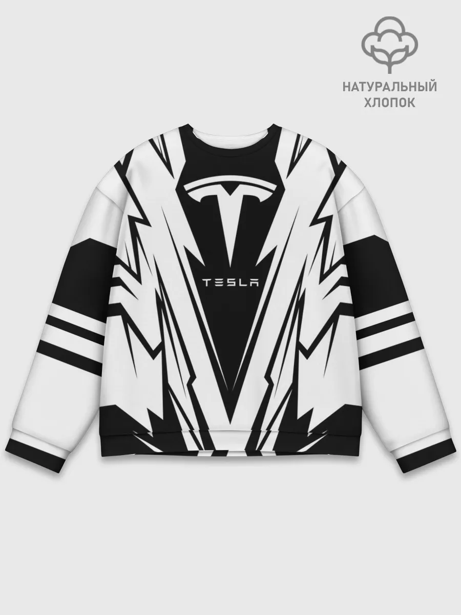 Мужской свитшот базовый / Tesla