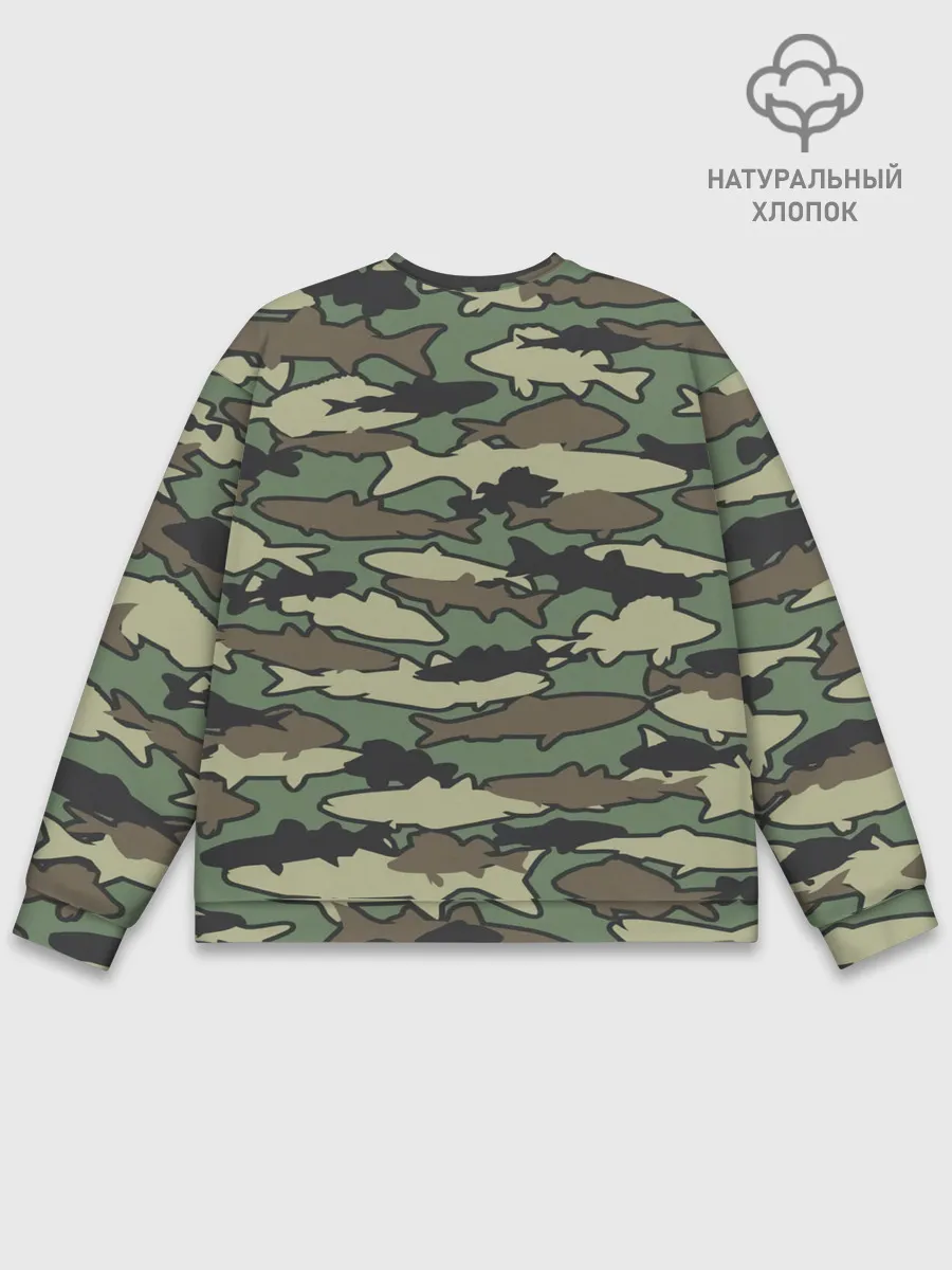 Мужской свитшот базовый / Камуфляж акулы