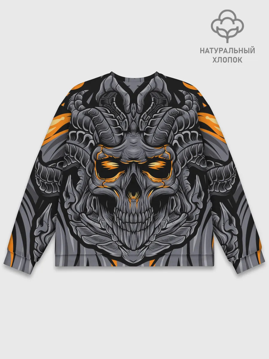 Мужской свитшот базовый / Череп дьявола