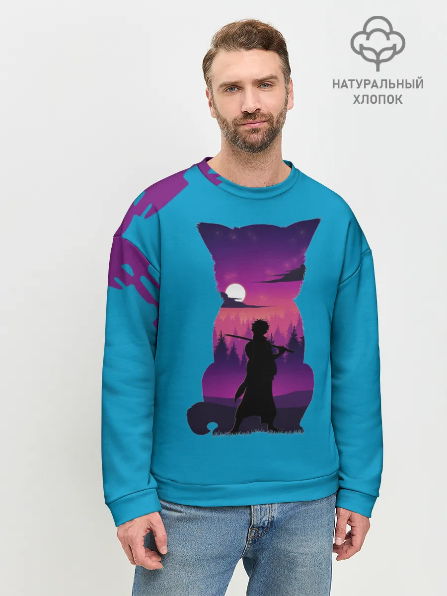 Мужской свитшот базовый / Гинтоки кот