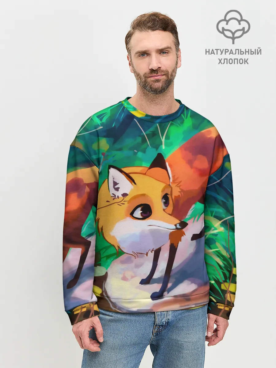 Мужской свитшот базовый / Лисичка