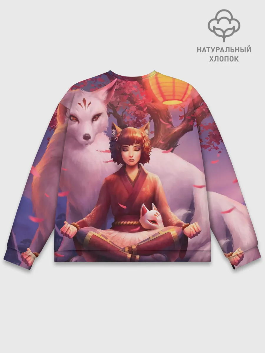 Мужской свитшот базовый / Девушка-лиса