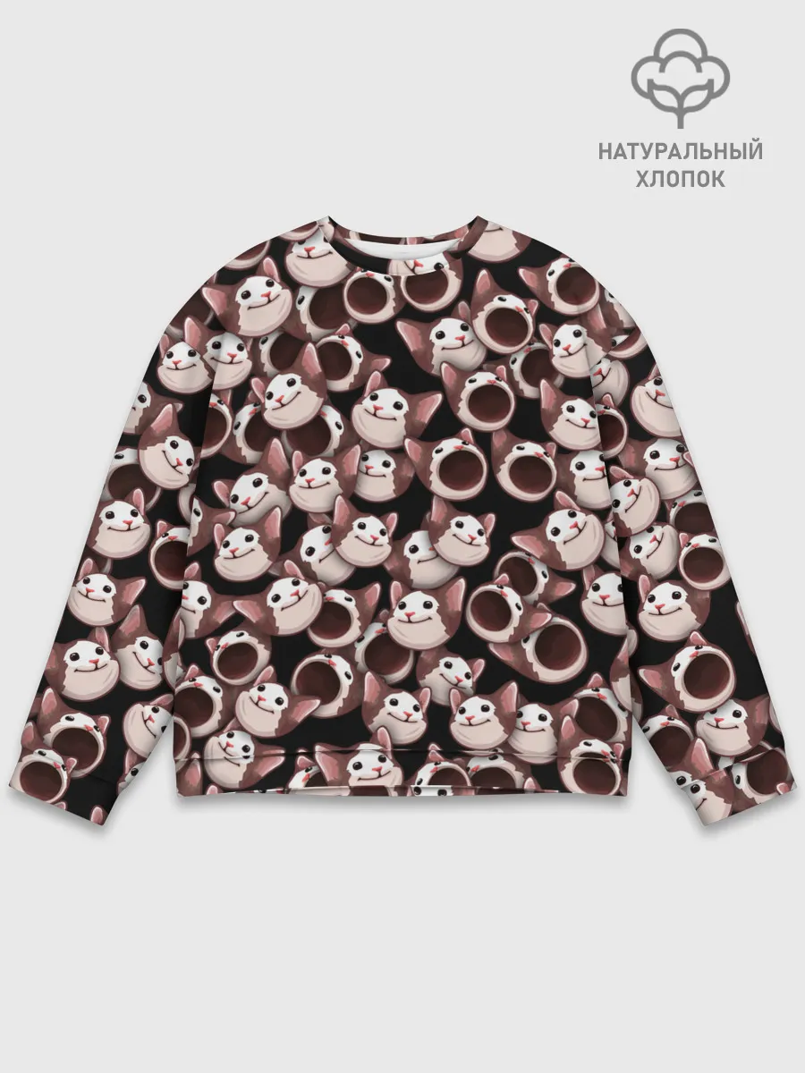 Мужской свитшот базовый / Popping cats