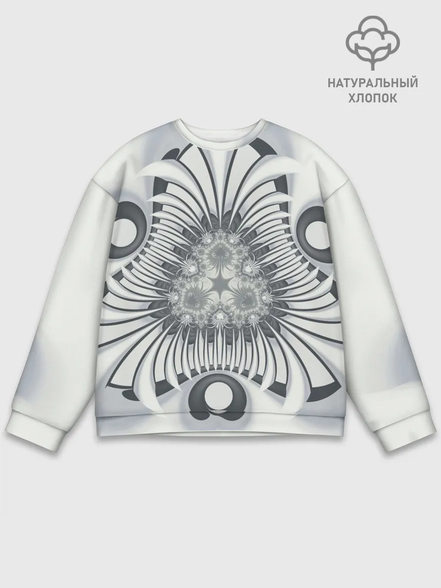 Мужской свитшот базовый / Серая абстракция