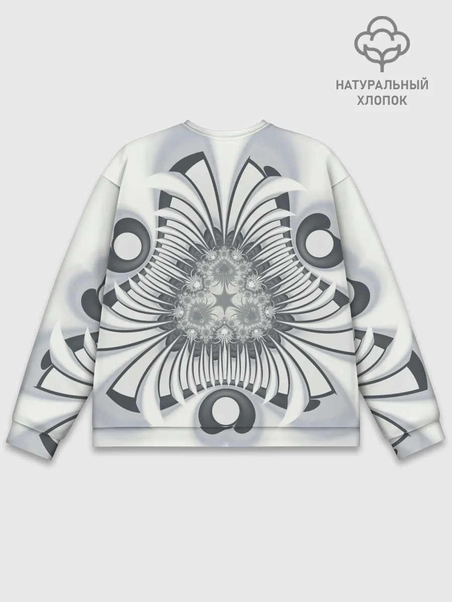 Мужской свитшот базовый / Серая абстракция