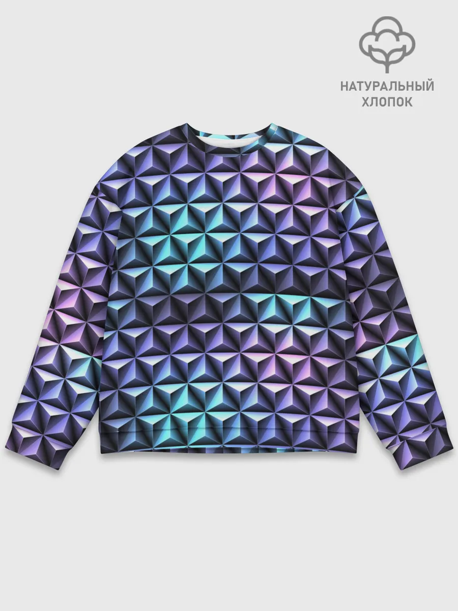 Мужской свитшот базовый / НЕОНОВАЯ СТАЛЬ