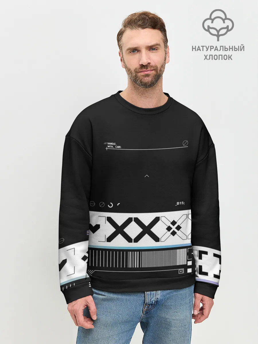 Мужской свитшот базовый / Printstream | Поток информации