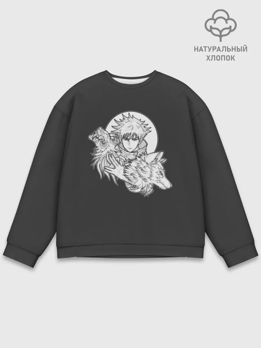 Мужской свитшот базовый / Megumi с волком