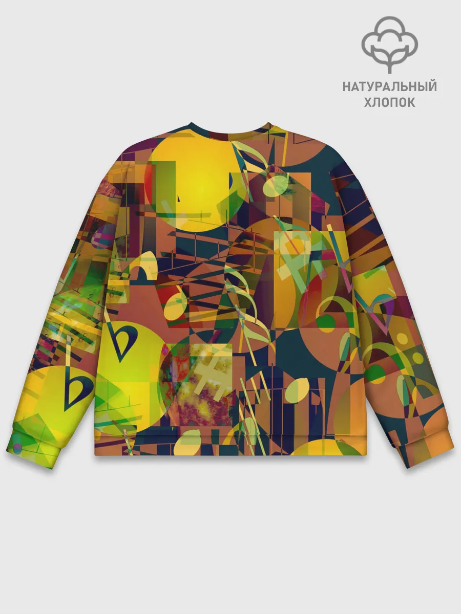 Мужской свитшот базовый / Музыкальный глитч