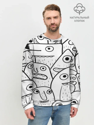 Мужской свитшот базовый / Рожицы