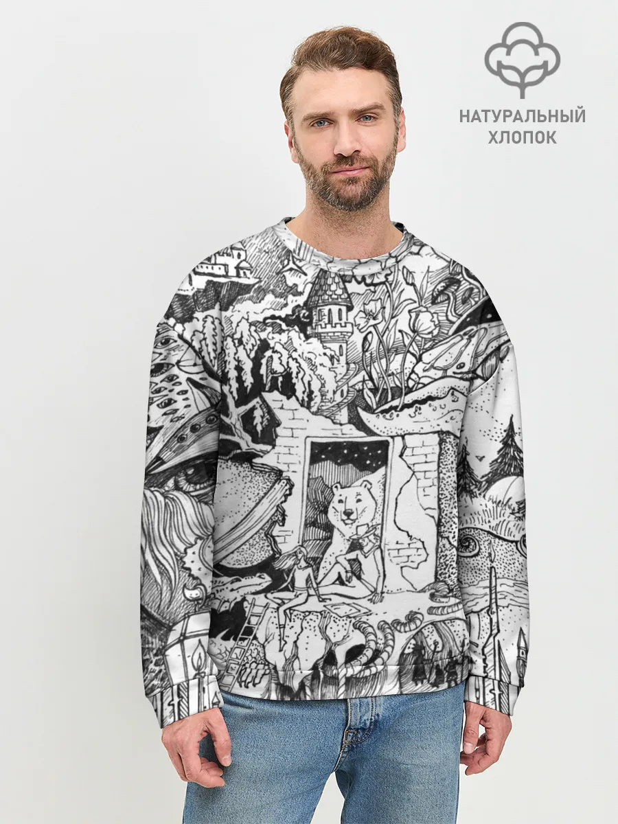 Мужской свитшот базовый / дудлогод