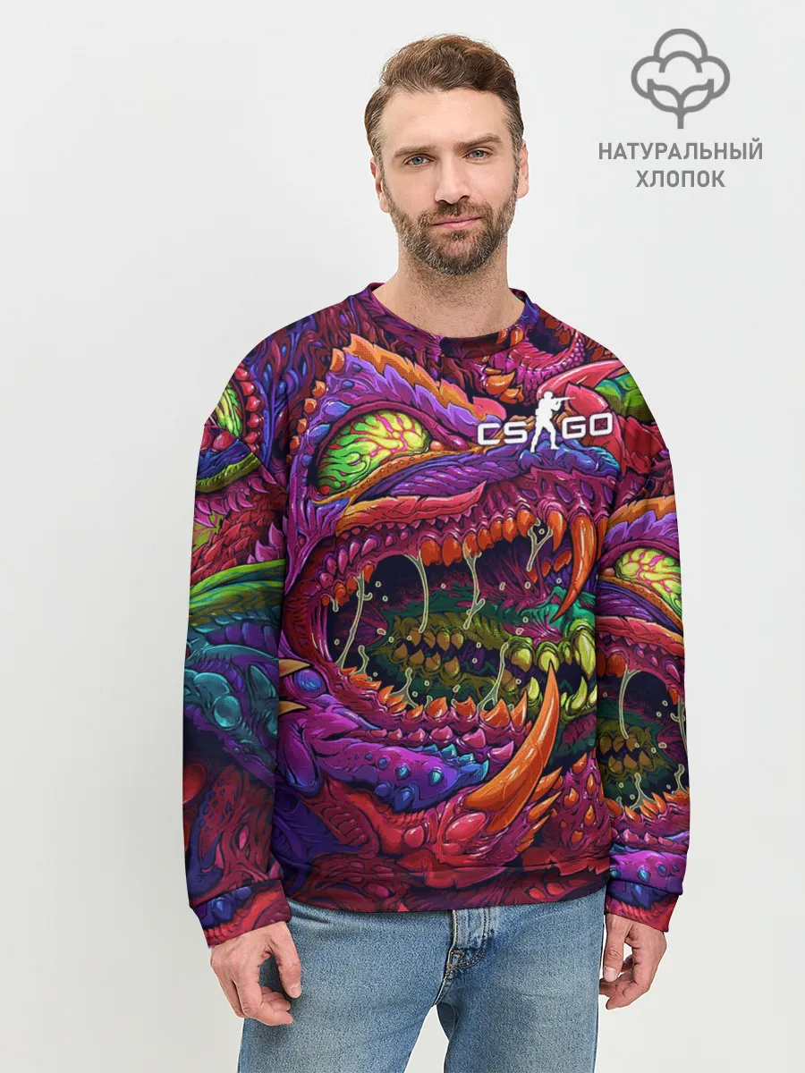 Мужской свитшот базовый / CS GO | Hyper Beast