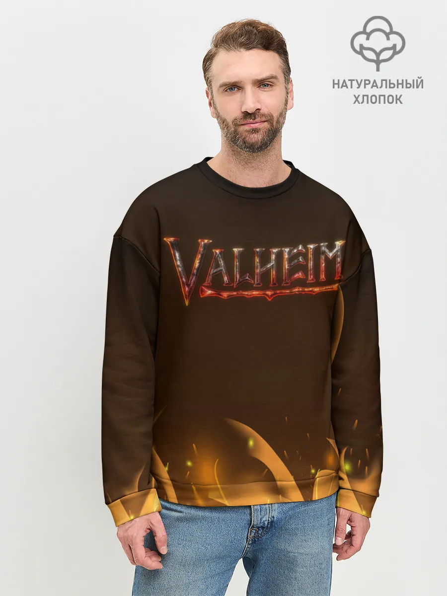 Мужской свитшот базовый / Valheim: Вальхейм выживание.