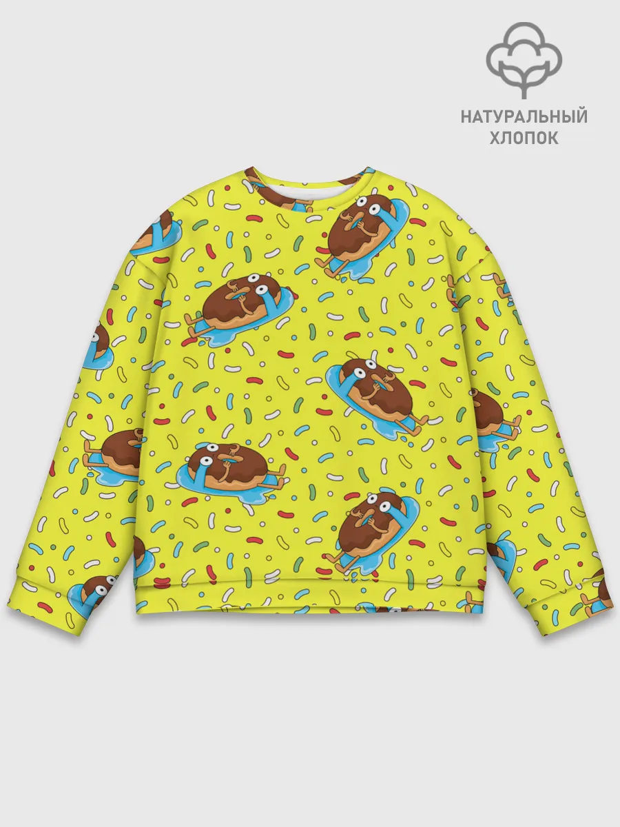 Мужской свитшот базовый / Плачущий пончик