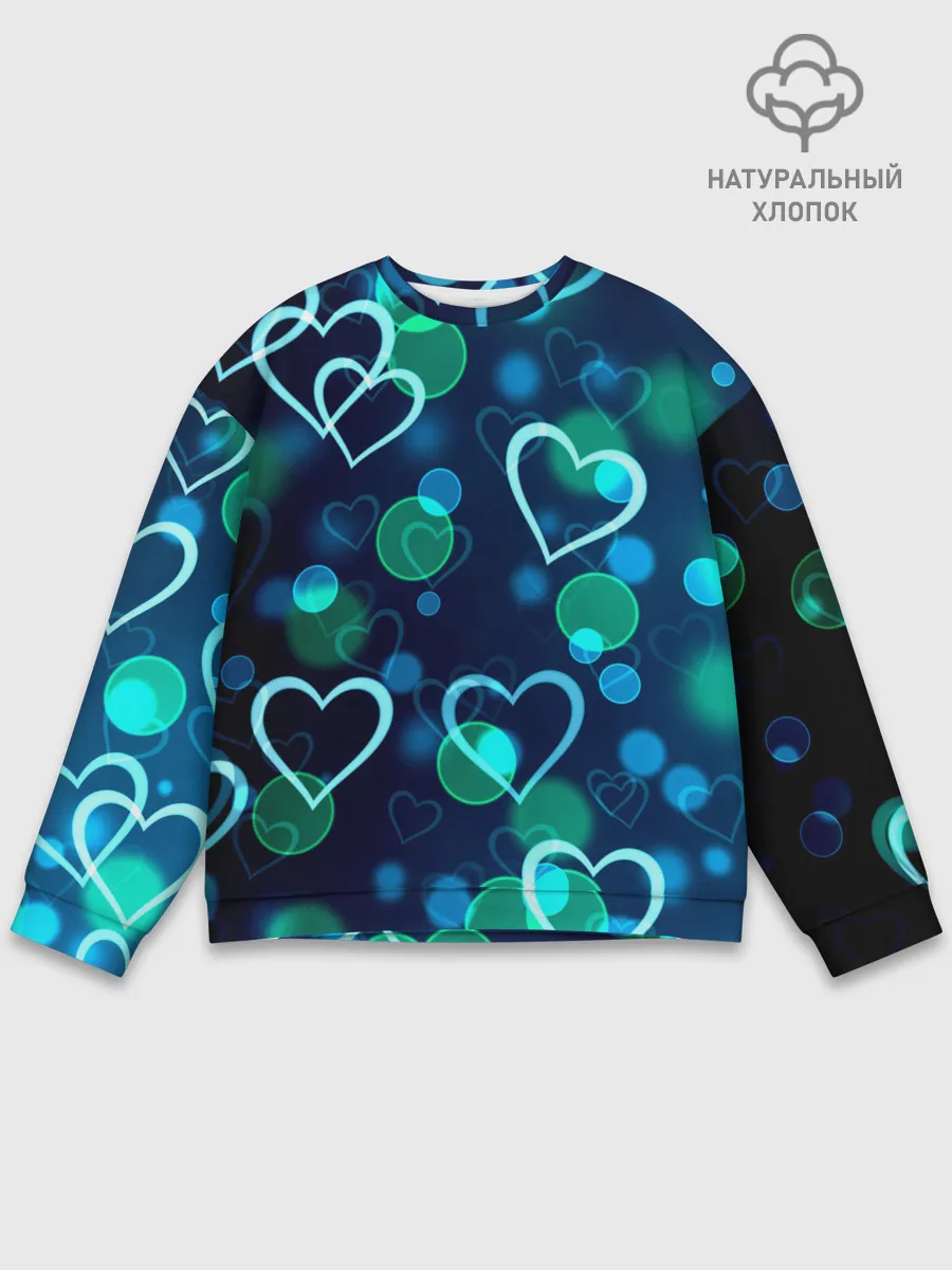 Мужской свитшот базовый / Сердца