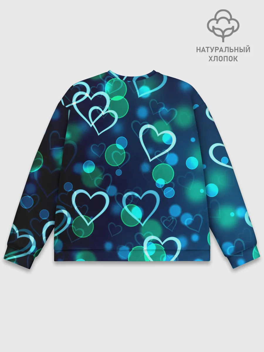 Мужской свитшот базовый / Сердца