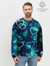 Мужской свитшот базовый / Сердца