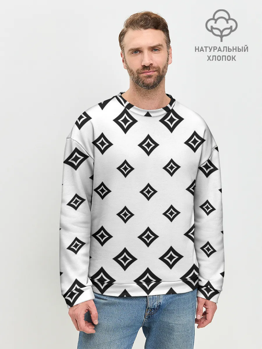 Мужской свитшот базовый / Ромб в ромбе