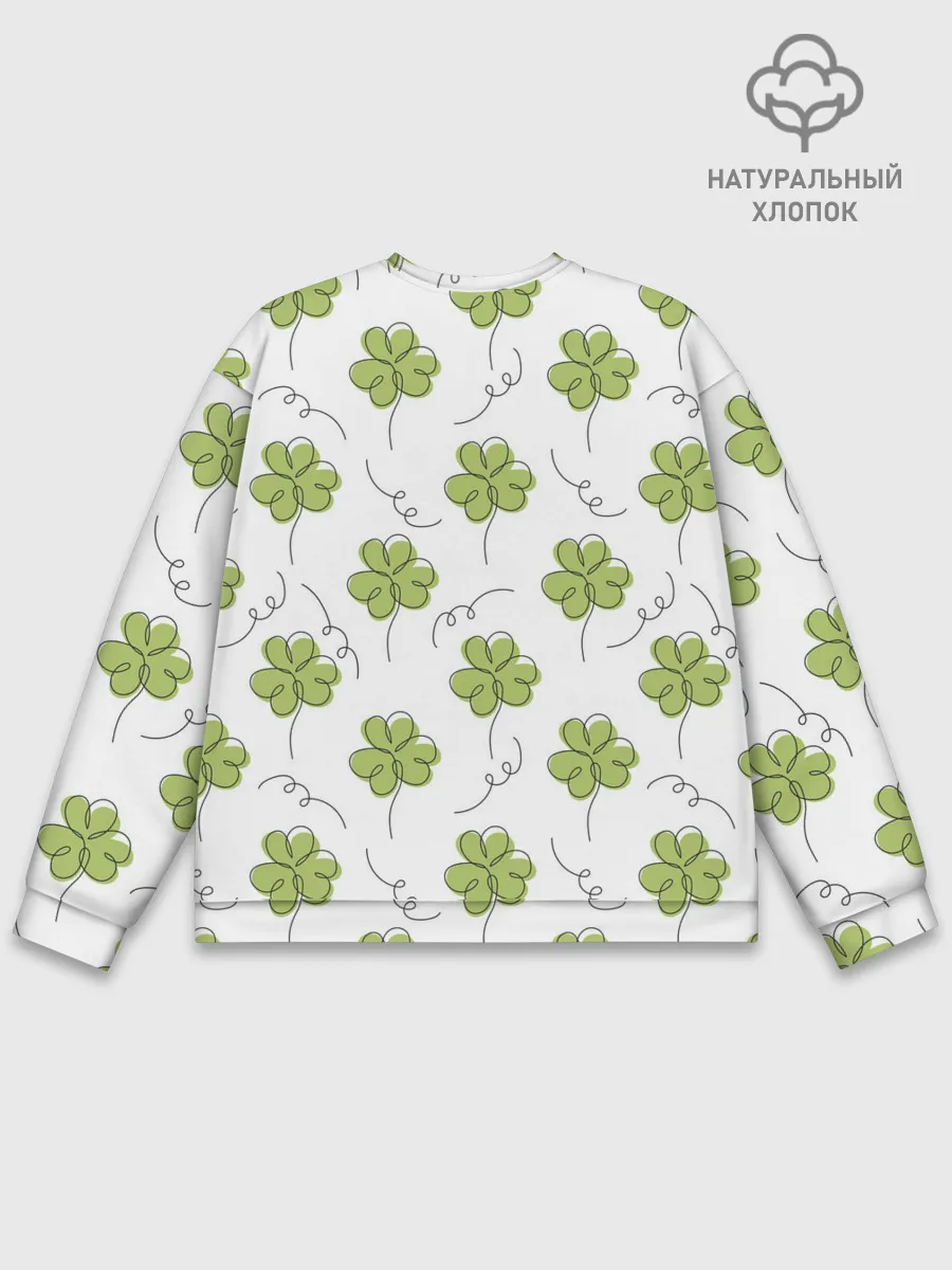 Мужской свитшот базовый / Клевер на День святого Патрика