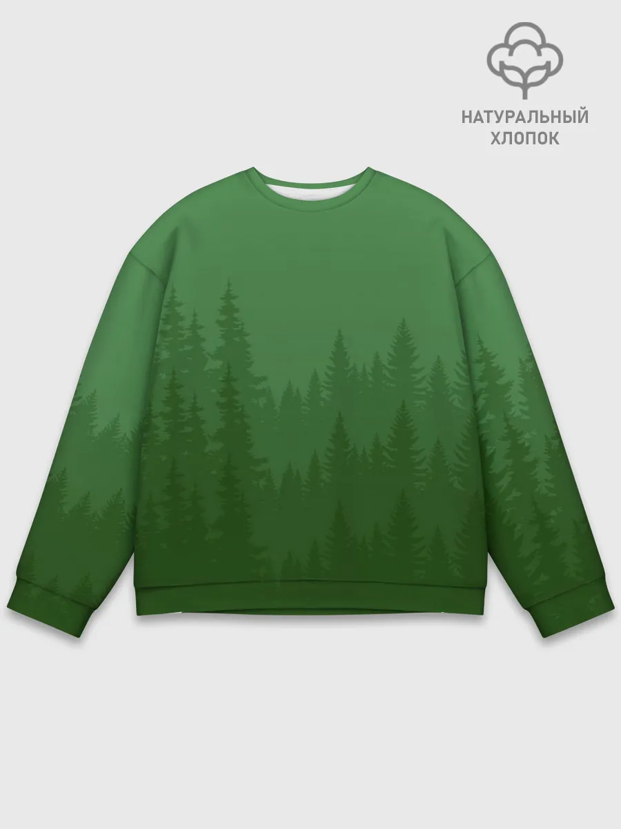 Мужской свитшот базовый / Зеленый Лес