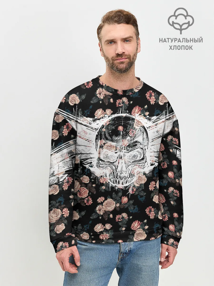 Мужской свитшот базовый / Death and roses