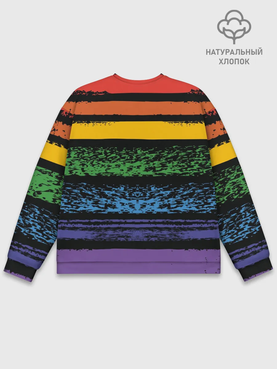 Мужской свитшот базовый / Радуга