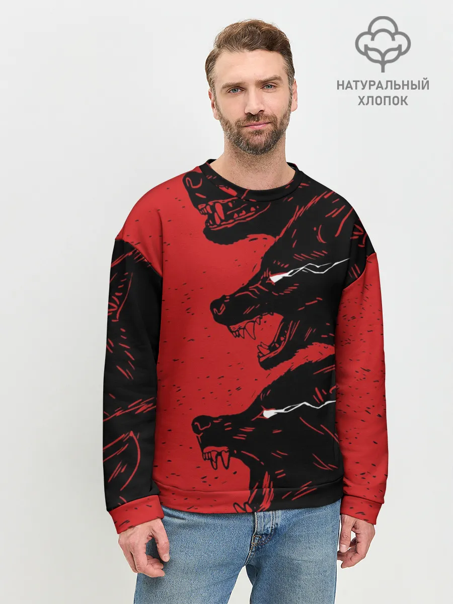 Мужской свитшот базовый / Evil Wolves
