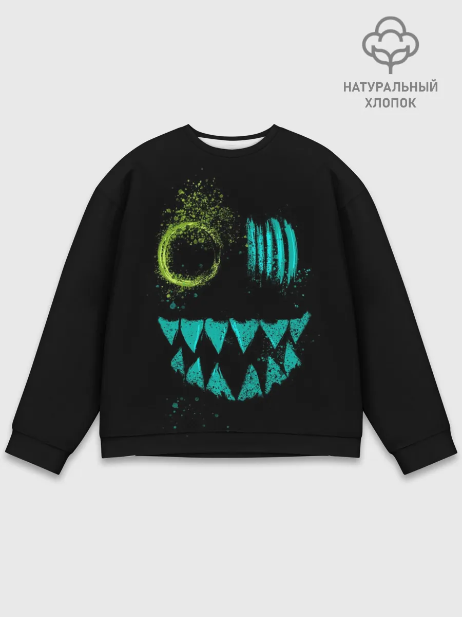 Мужской свитшот базовый / Неоновый Монстр