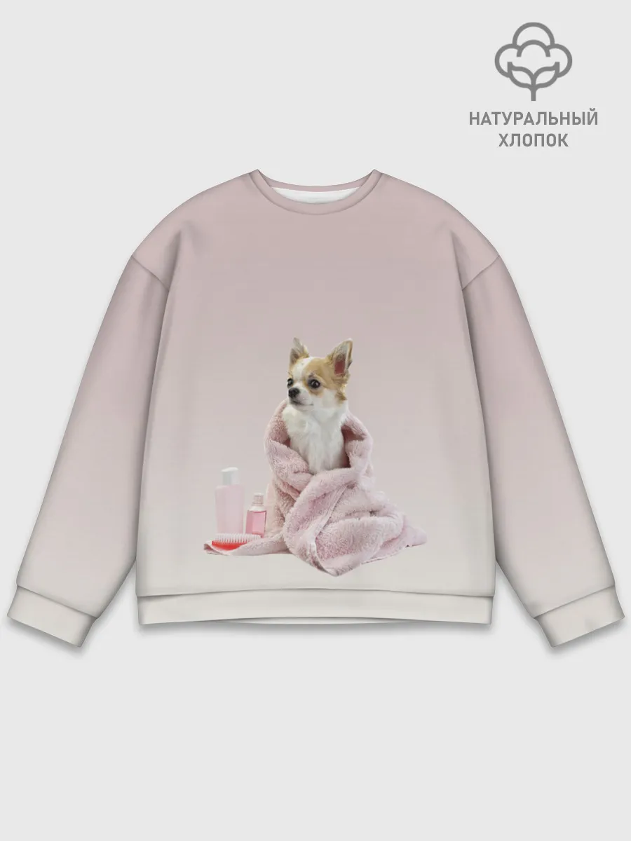 Мужской свитшот базовый / собачка полотенце процедуры