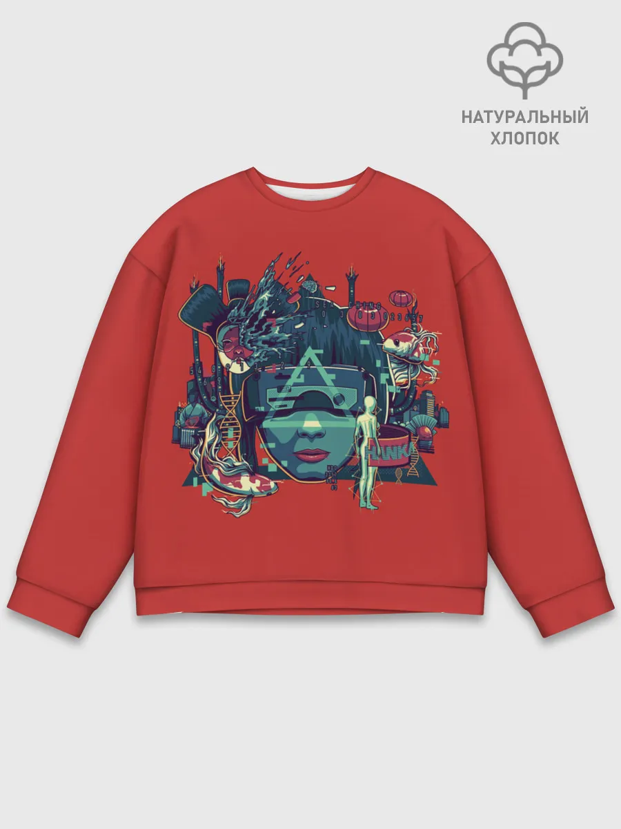 Мужской свитшот базовый / Призрак в доспехах