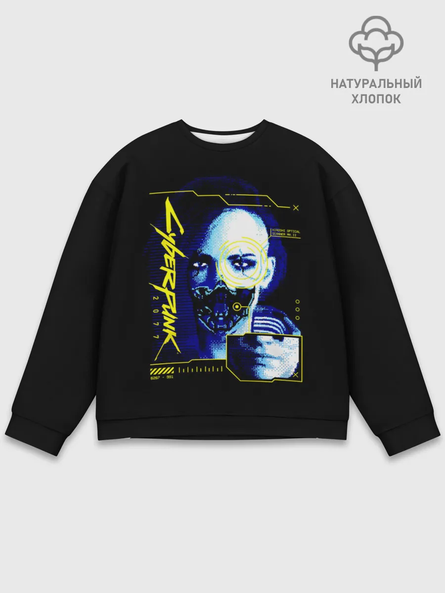 Мужской свитшот базовый / Cyberpunk 2077 Judy