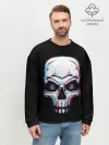 Мужской свитшот базовый / Glitch Skull