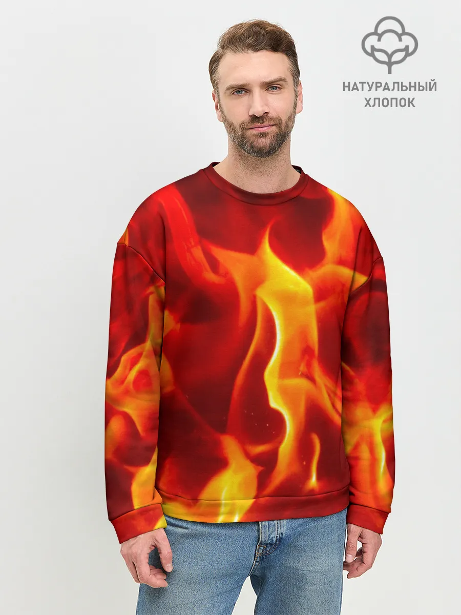 Мужской свитшот базовый / Пламенный