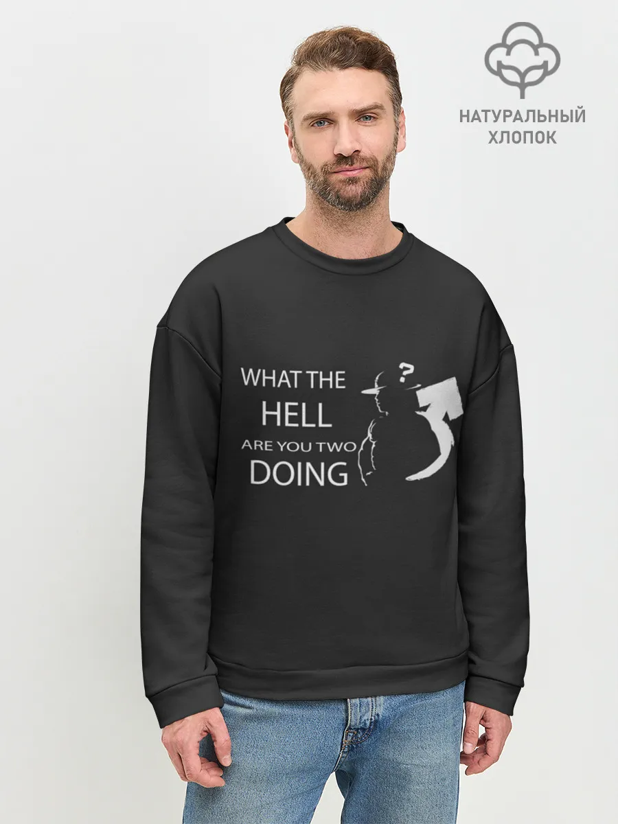 Мужской свитшот базовый / What the hell...